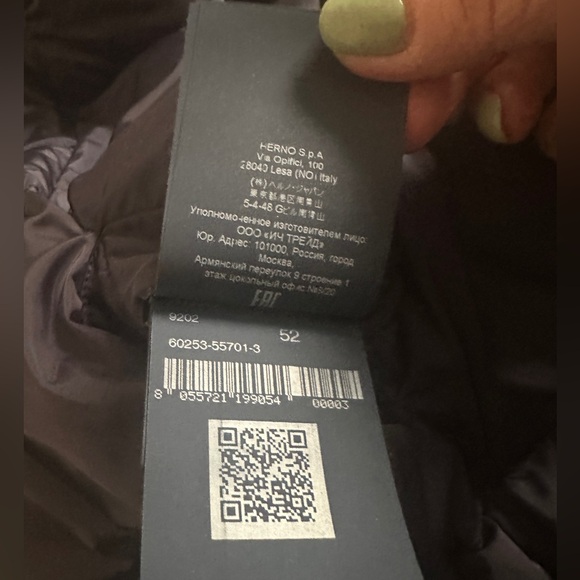 Herno A-Shape Down Jacket In Satin.  Color “New Blue”. Size 52. $1080 - Picture 16 of 16